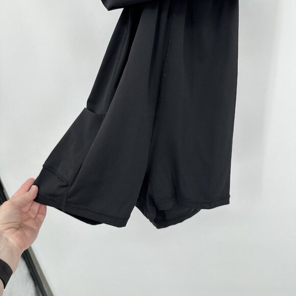 GILLY HICKS HOLLISTER activewear dress mini bike shorts racerback sporty black M - Picture 5 of 12